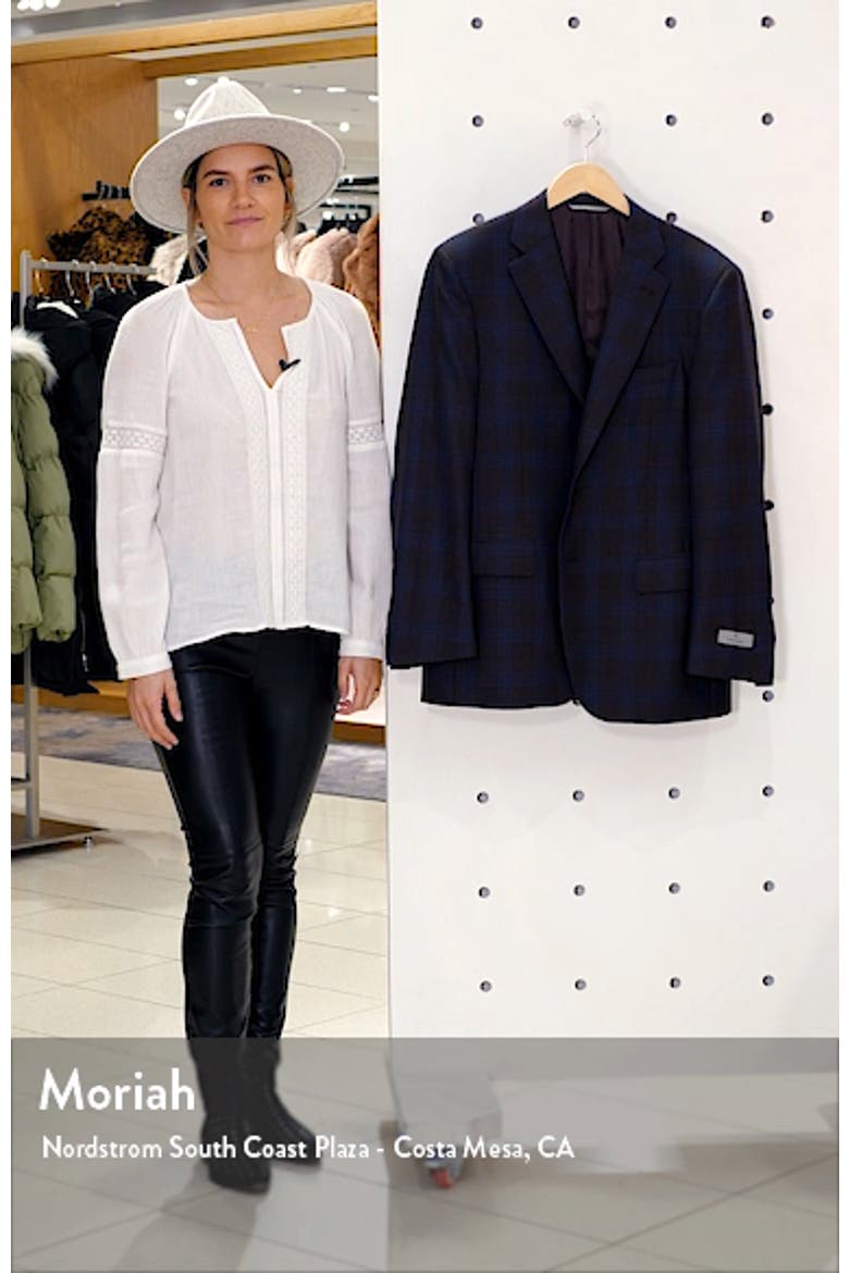 Sienna Soft Classic Fit Plaid Silk & Wool Sport Coat video