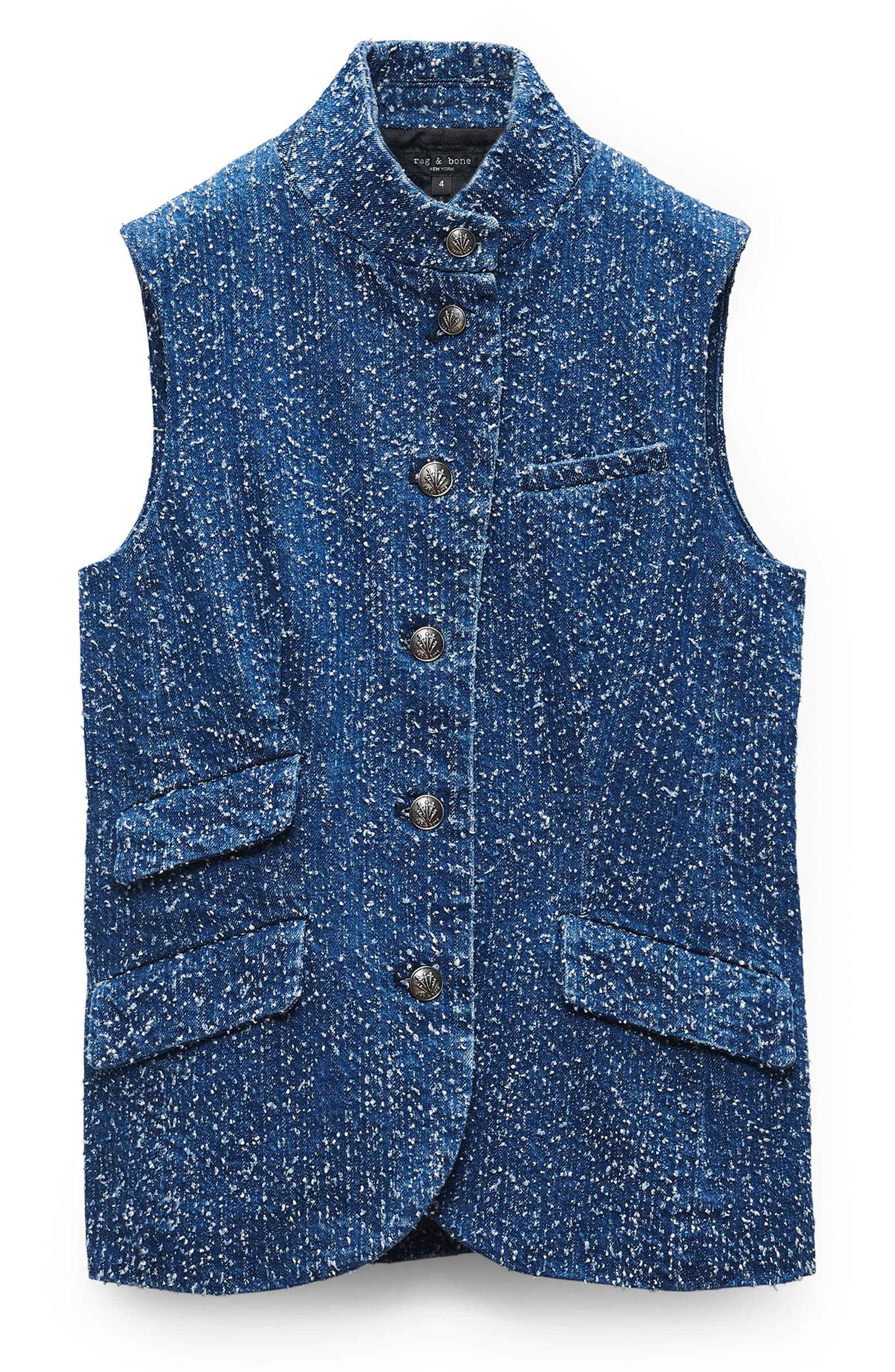 rag & bone Slade Textured Denim Vest | Nordstromrack