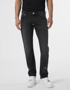 PHILIPP PLEIN Super Straight Cut Jeans Paint Men