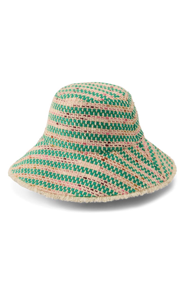 Helen Kaminski Cintia Bouclé Stripe Bucket Hat, Alternate, color, 