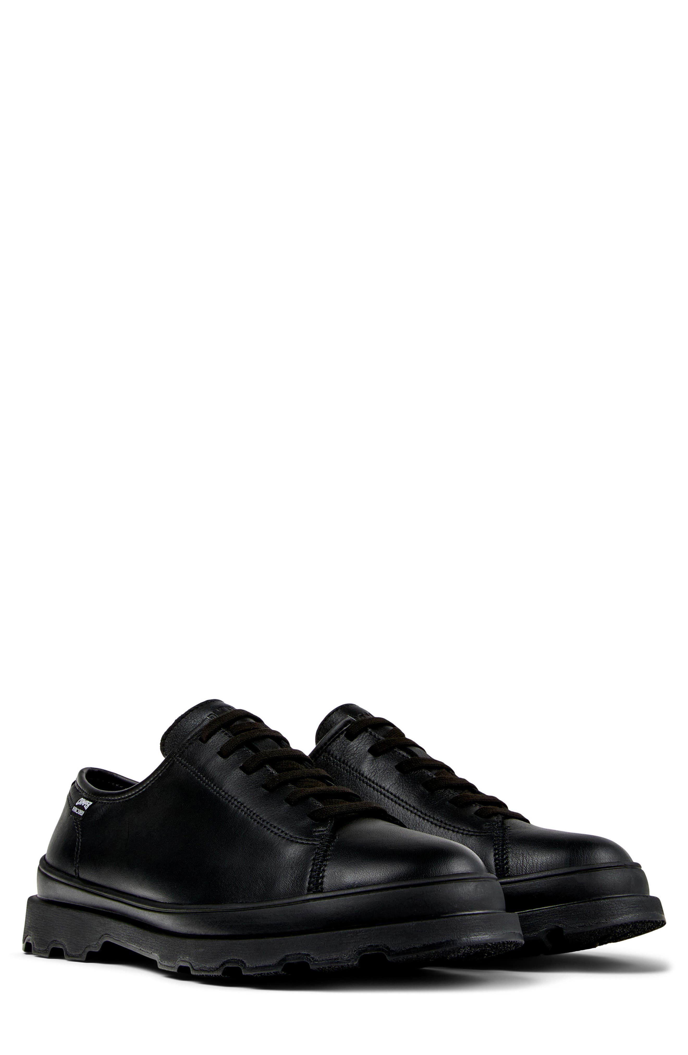 Brutus Waterproof Leather Plain Toe Derby, Main, color, BLACK
