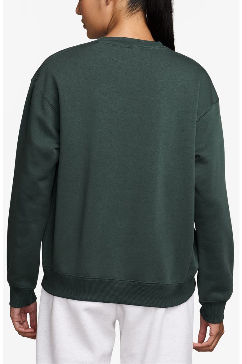 Brooklyn Fleece Sweatshirt, Alternate, color, MIDNIGHT GREEN/ RED/ WHITE