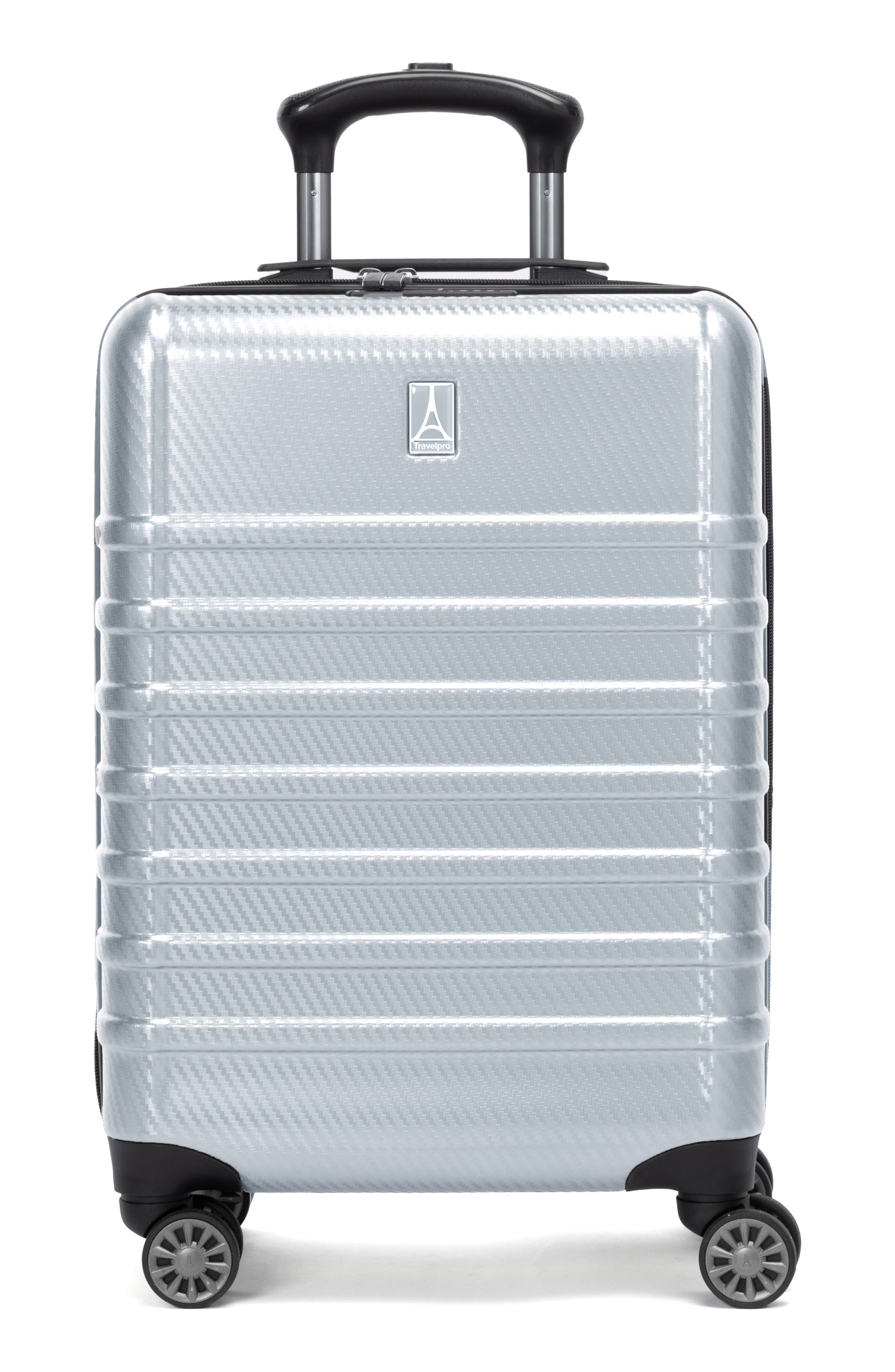 TRAVELPRO Rollmaster<sup>™</sup> Lite 2 20-Inch Expandable Hardside Spinner Luggage, Main, color, Silver Carbon Fiber