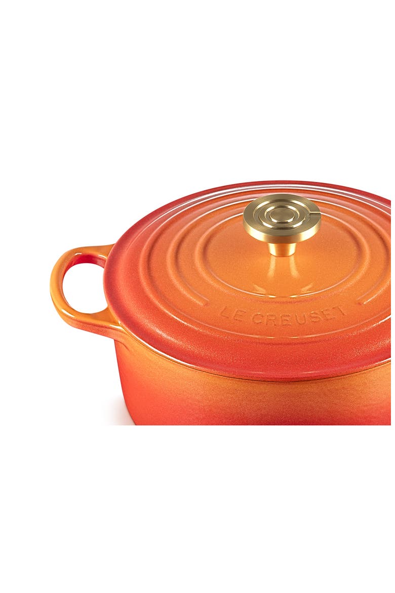 Signature 7.25-Quart Round Enamel Cast Iron Dutch Oven, Alternate, color, FLAMME DOREE