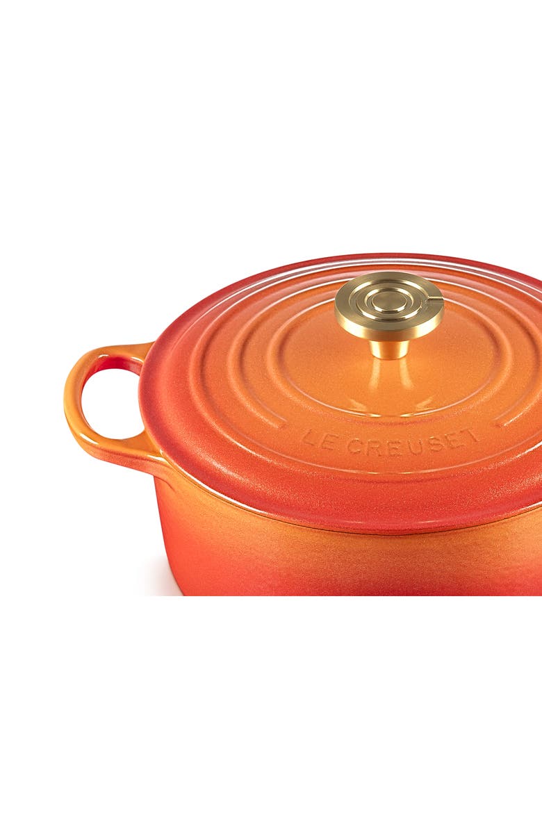 Le Creuset Signature 7.25-Quart Round Enamel Cast Iron Dutch Oven, Alternate, color, Flamme Doree