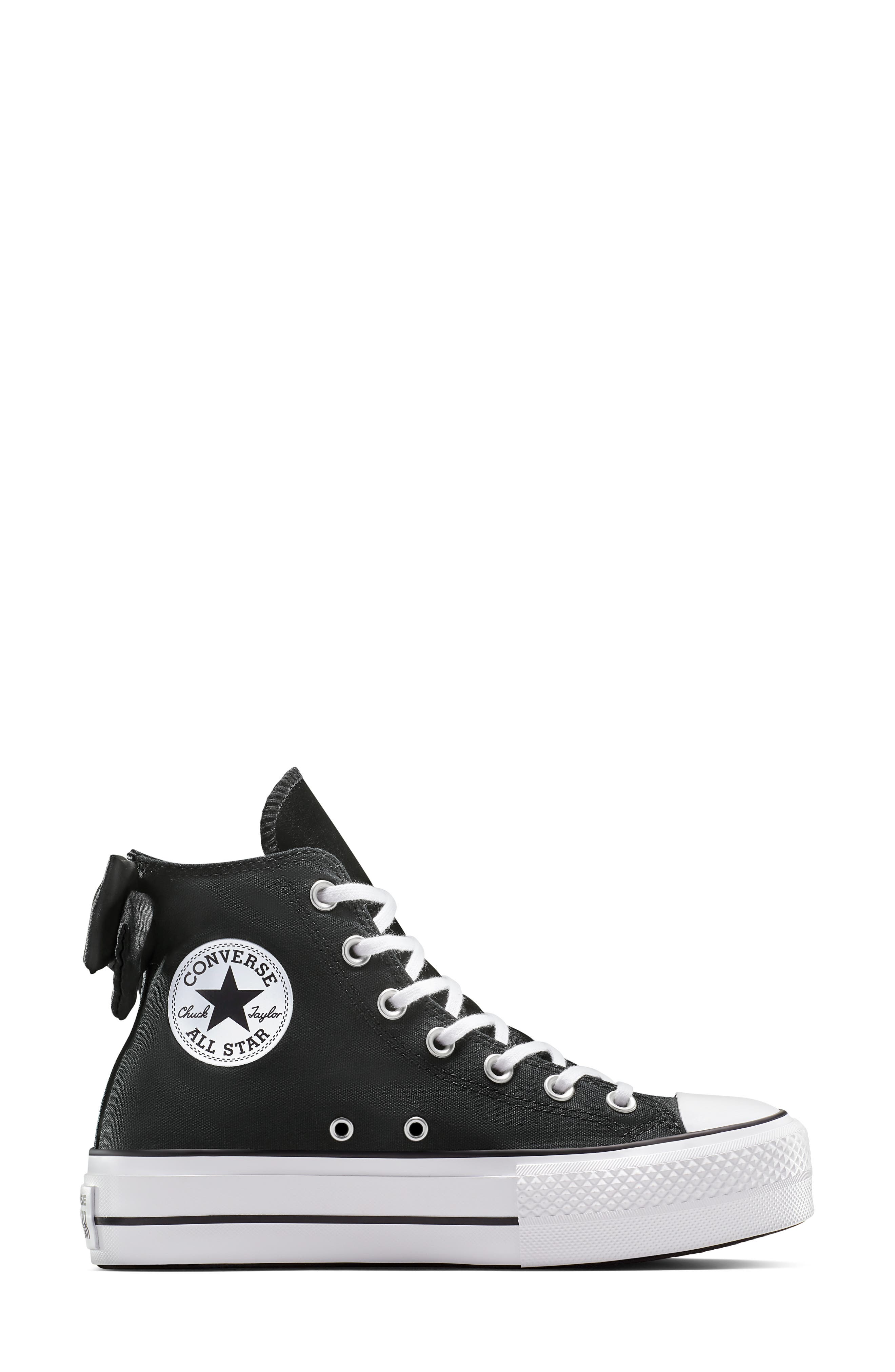 Converse Chuck Taylor<sup>®</sup> All Star<sup>®</sup> Bow High Top Sneaker, Alternate, color, 