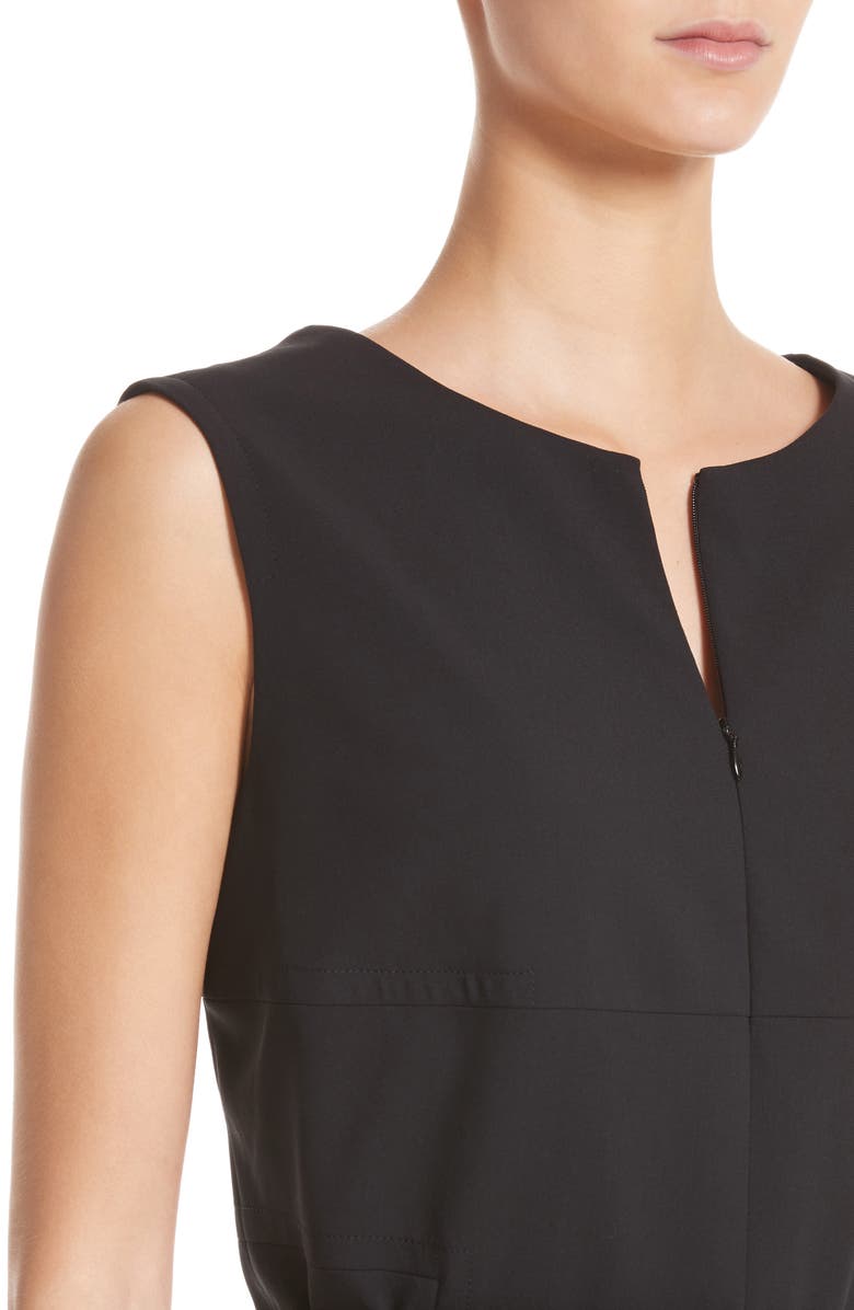 Akris punto Belted Zip Front Wool Dress, Alternate, color, 