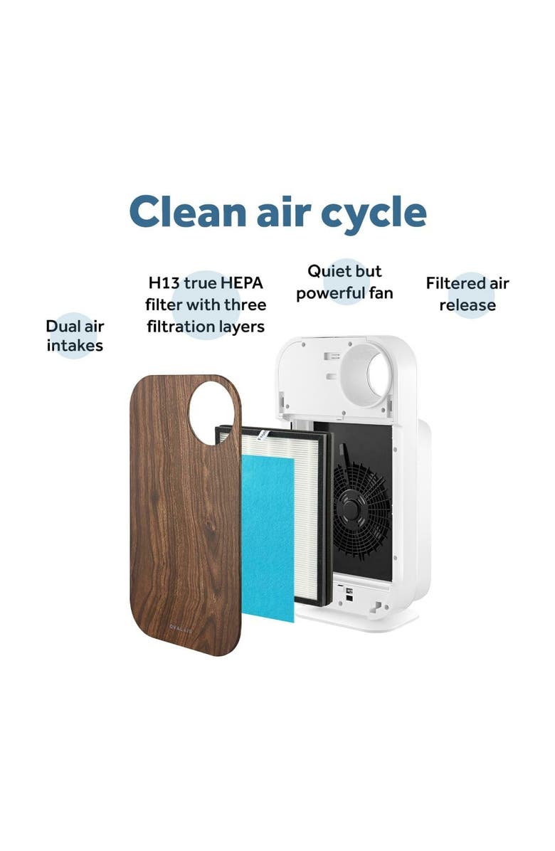 Oval Air 3-Stage True HEPA Air Purifier, Alternate, color, Deco Jet Black