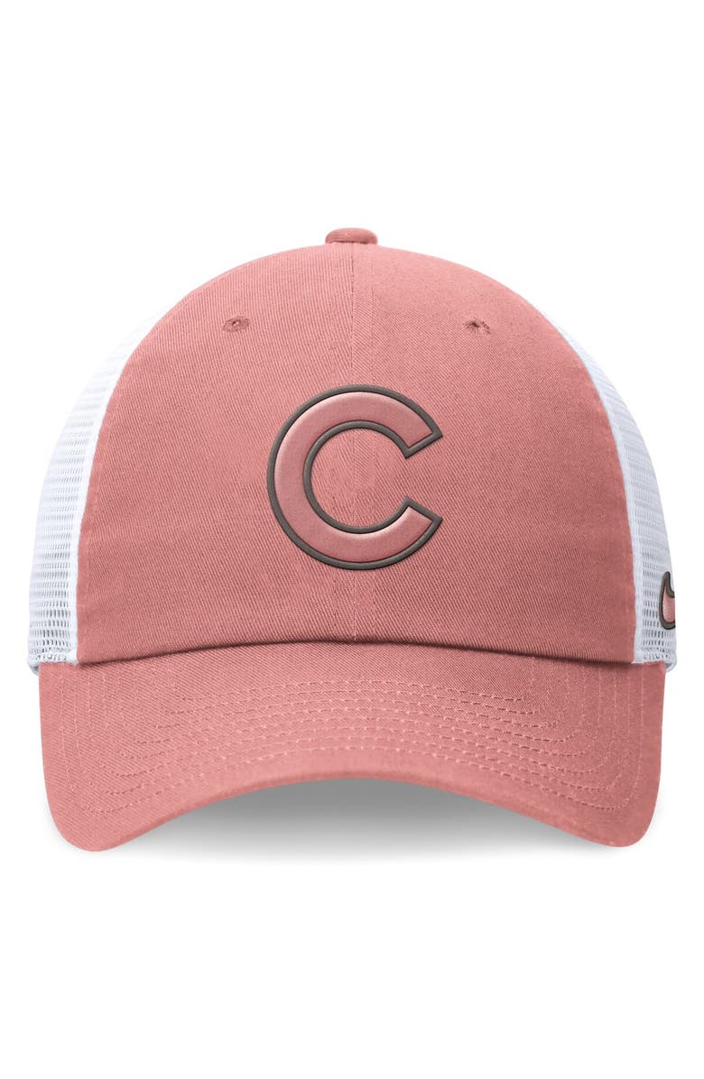 Nike Women's Nike Pink Chicago Cubs Club Trucker Adjustable Hat, Alternate, color,