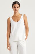 Nordstrom Satin Scoop Neck Tank