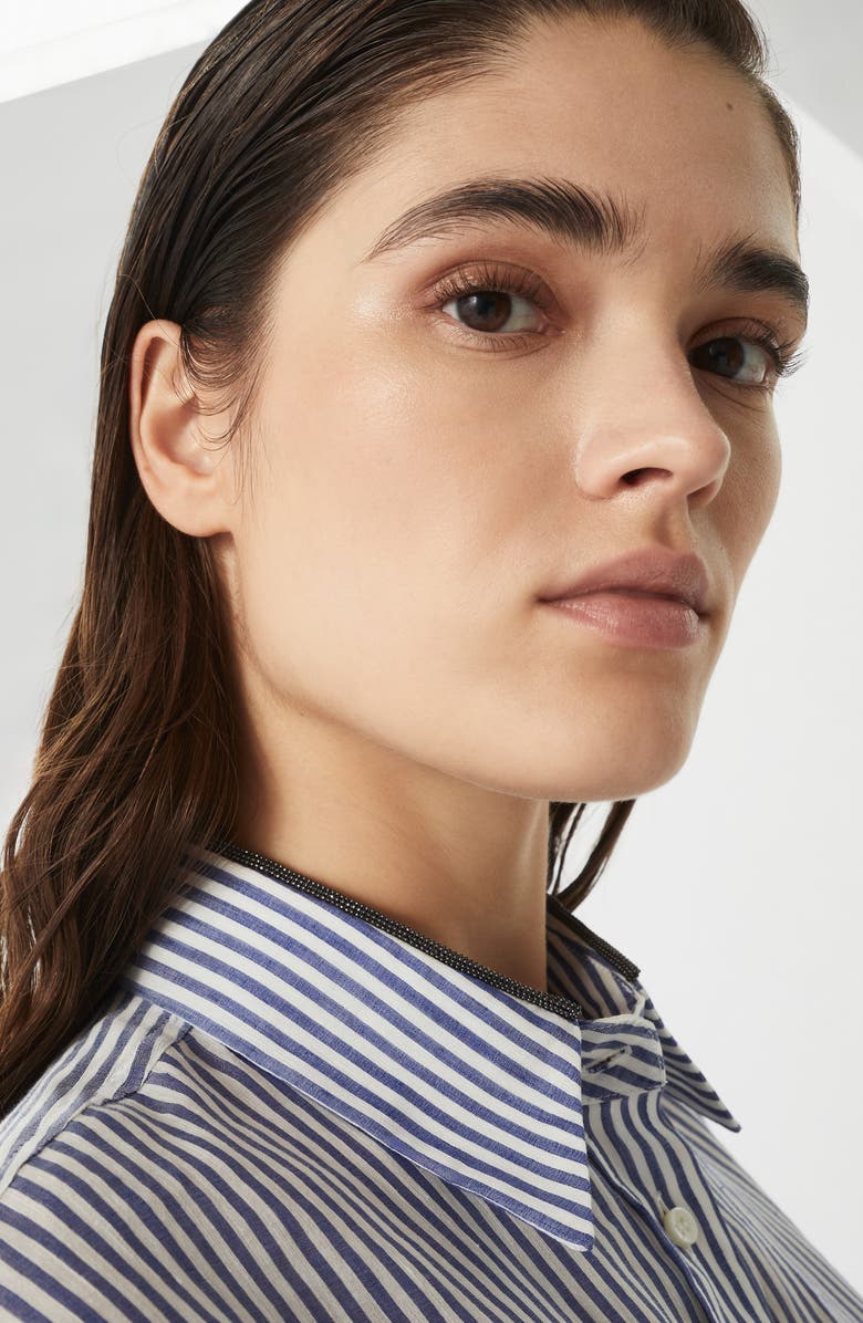 Brunello Cucinelli Long shirt with monili, Alternate, color, 