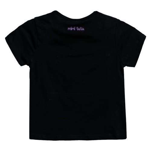 Mimi Tutu Cat-appliqué T-shirt In Black
