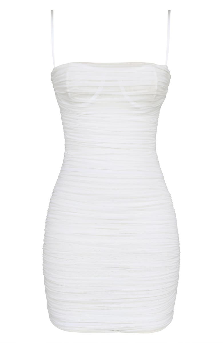HOUSE OF CB Ella Ruched Sleeveless Minidress, Alternate, color, White