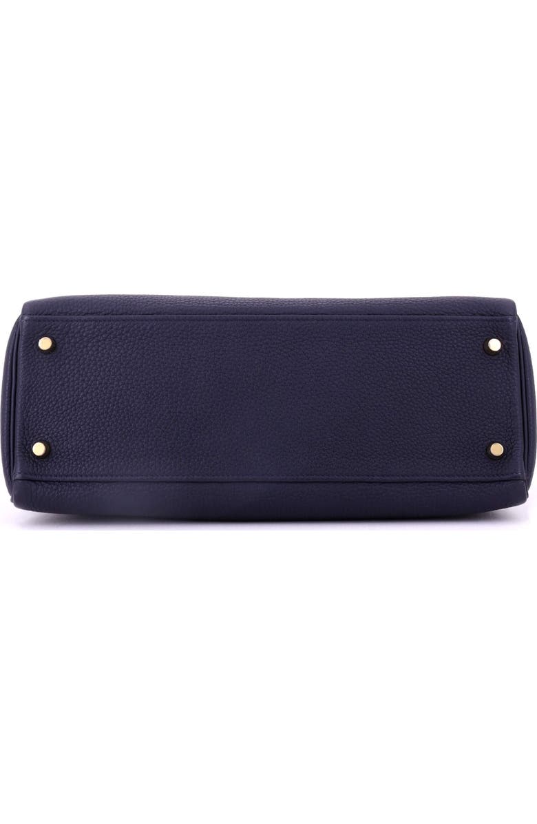 Pre-Owned Hermes Kelly Handbag Blue Clemence with Gold Hardware 32, Alternate, color, Bleu Nuit