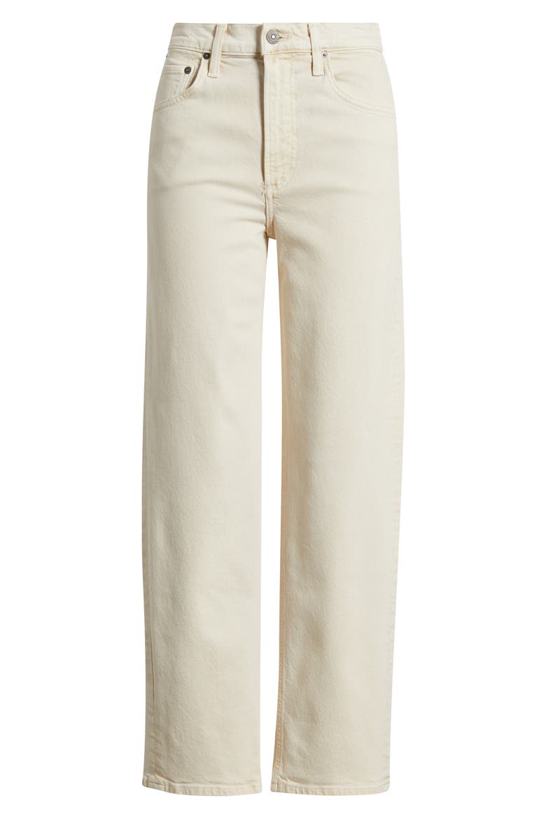 Palma High Waist Ankle Straight Leg Jeans, Alternate, color, ALMOND LIGHT BEIGE