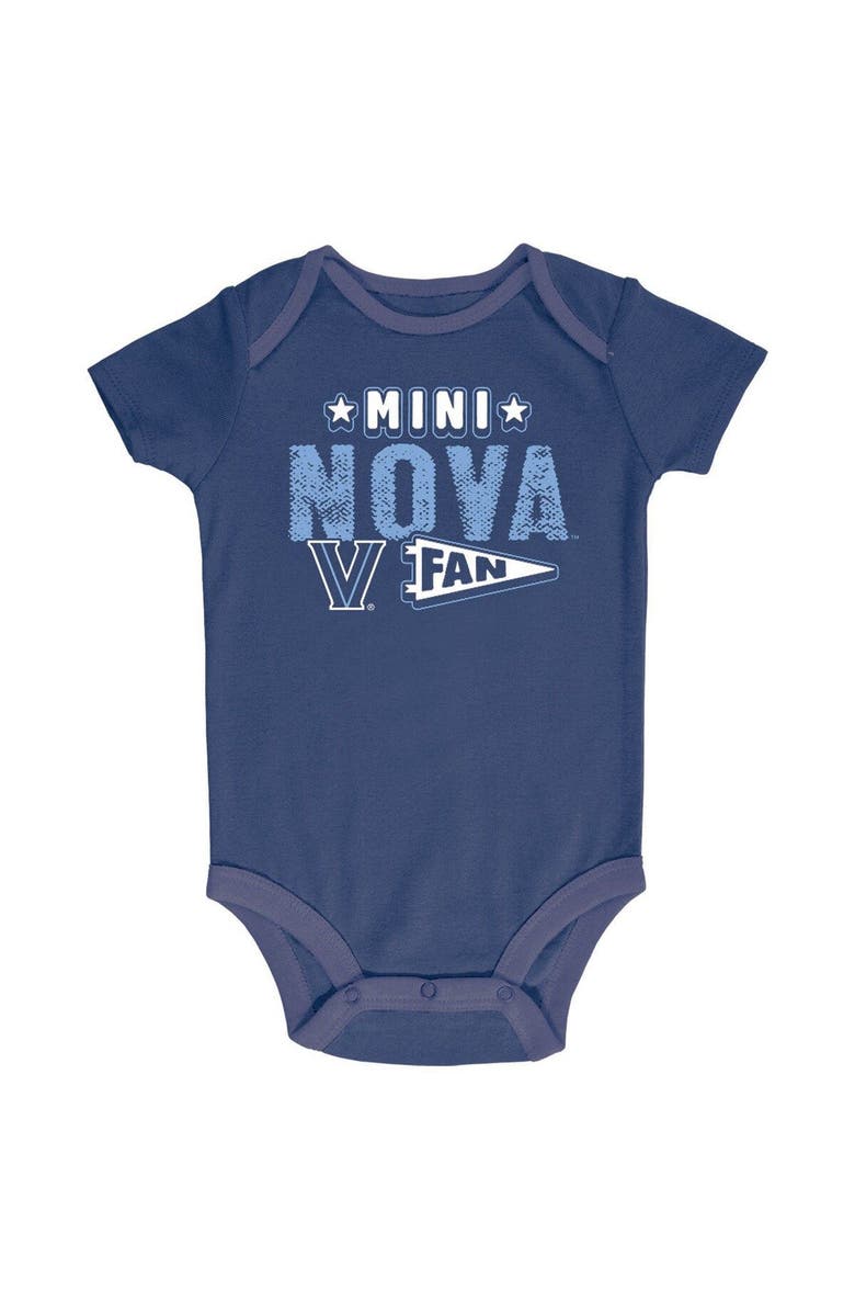 Champion Infant Champion Navy/Heather Gray/White Villanova Wildcats Three-Pack Bodysuit Set, Alternate, color,