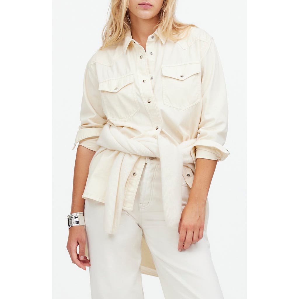Madewell Denim Button-up Shirt In Vintage Ivory