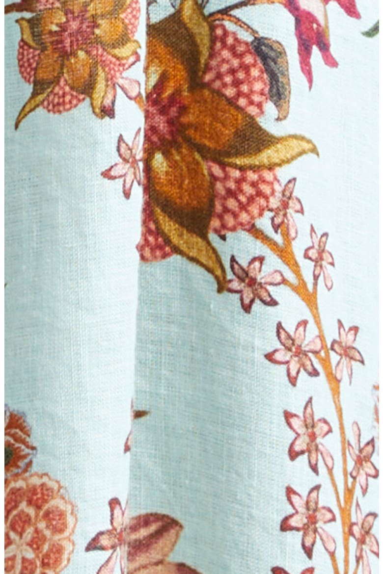 Weaving Worlds Floral Tiered Linen Maxi Dress, Alternate, color, WEAVING WORLDS