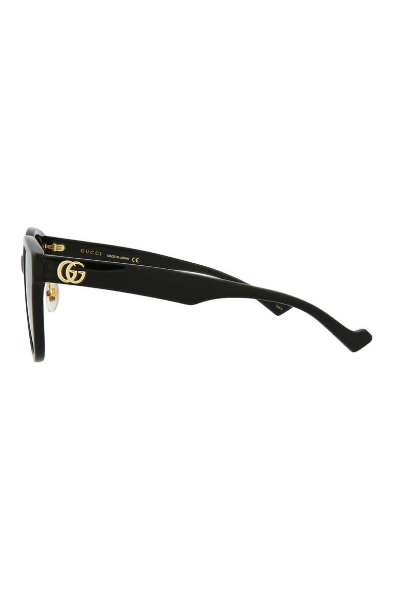 56mm Round Sunglasses, Alternate, color, BLACK BLACK BROWN