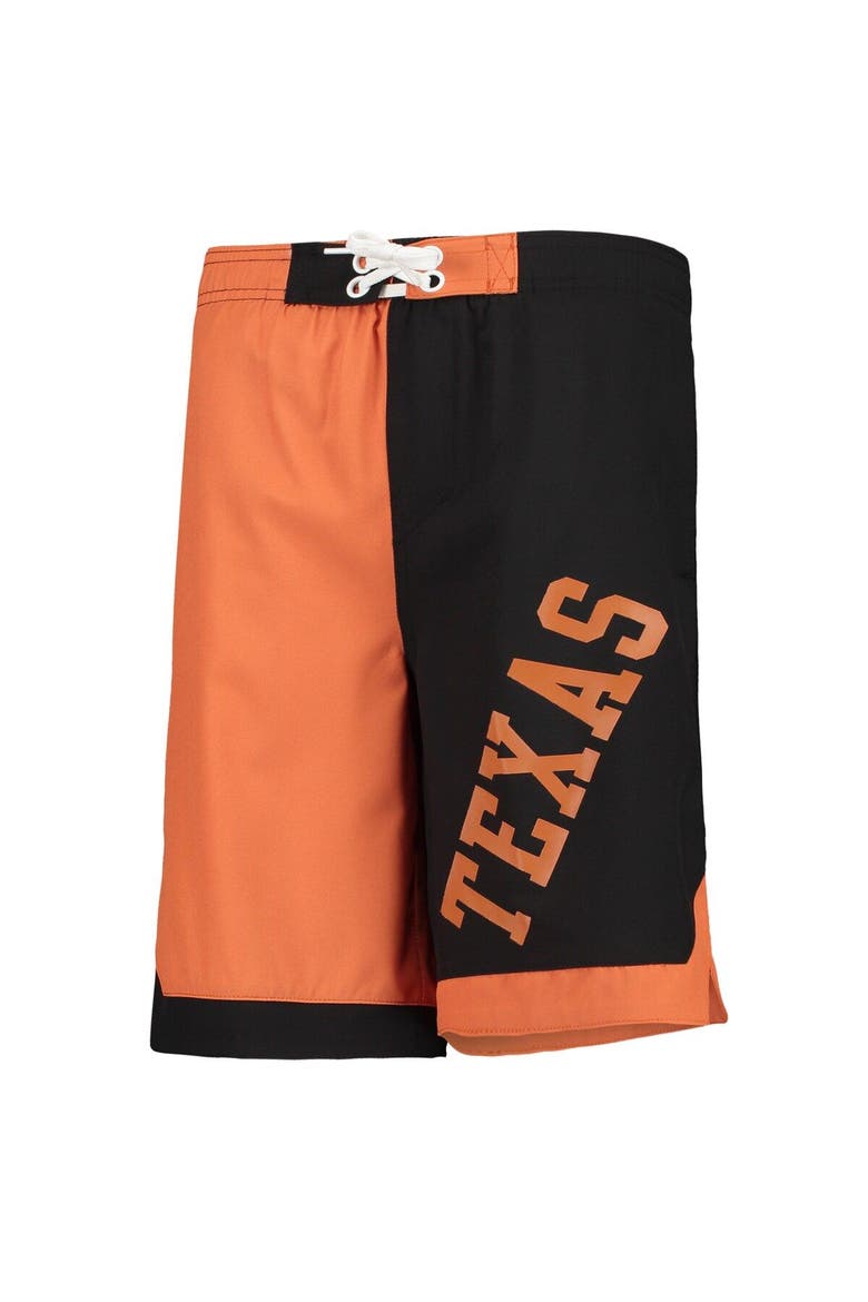 Youth Texas Orange/Black Texas Longhorns Conch Bay Swim Shorts, Alternate, color, Burnt Orange