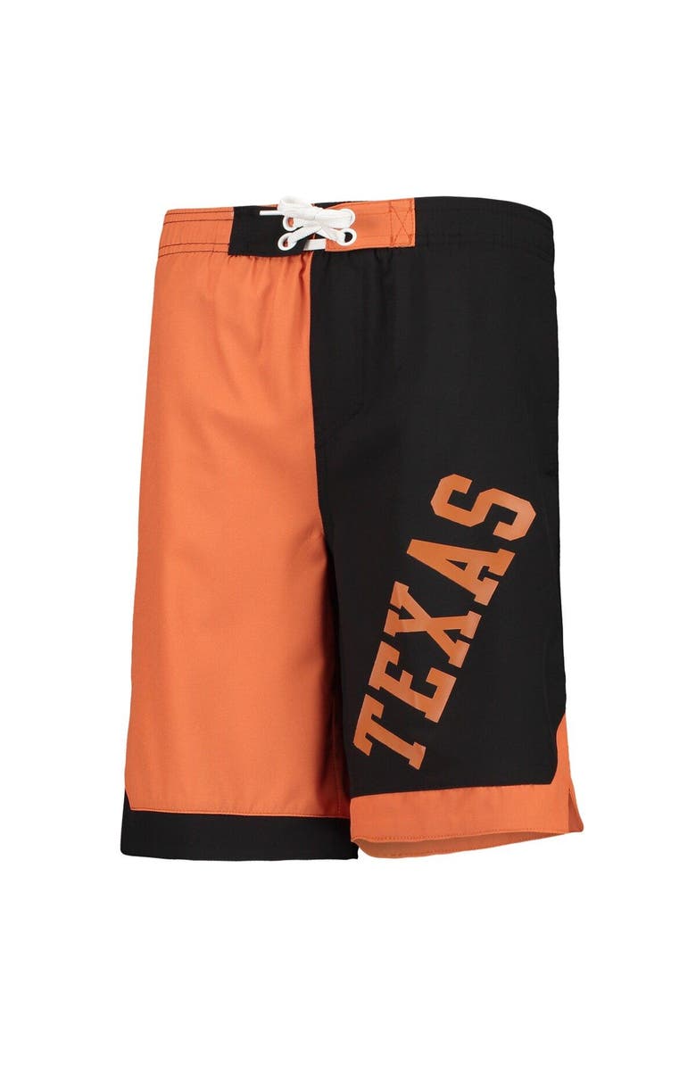 Outerstuff Youth Texas Orange/Black Texas Longhorns Conch Bay Swim Shorts, Alternate, color, Burnt Orange
