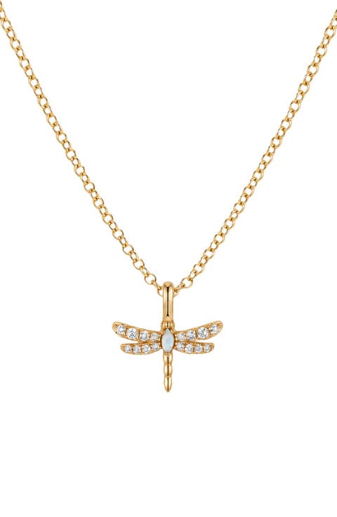 Dragonfly Pendant Chain Necklace