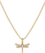 MADE BY MARY Dragonfly Pendant Chain Necklace
