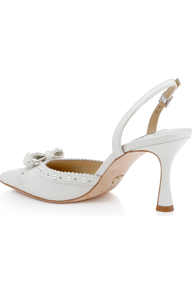 Badgley Mischka Collection Gizelle Slingback Pump, Alternate, color, White Leather