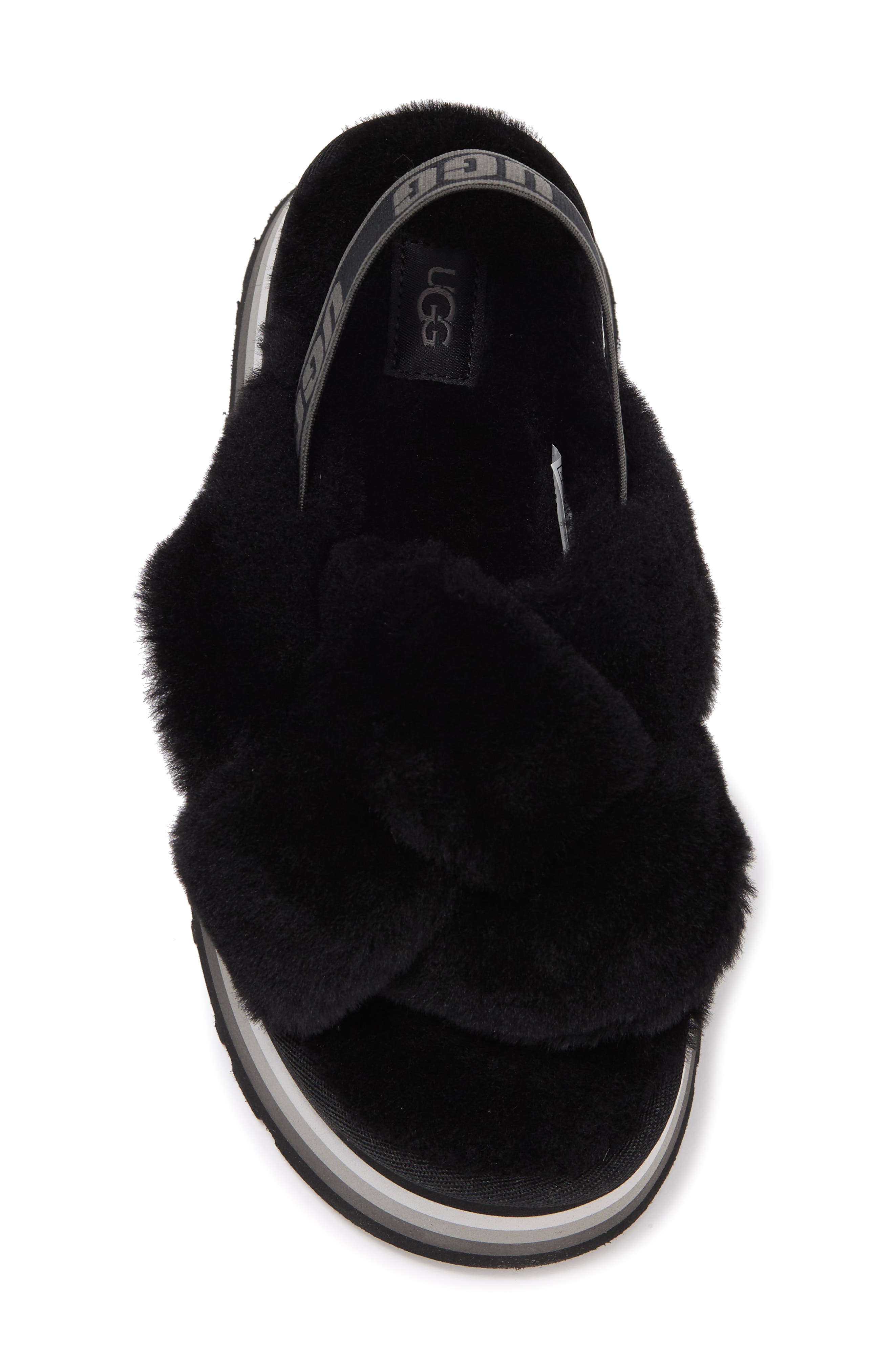 UGG<sup>®</sup> Disco Knot Genuine Shearling Slide, Alternate, color, 