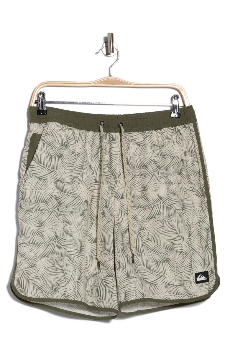 Quiksilver Tackle Volley Swim Shorts, Main, color, Dusty Olive