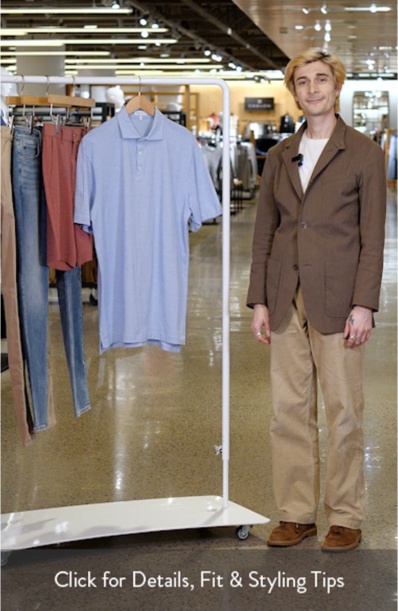 Crown Comfort Pinstripe Cotton Polo, sales video thumbnail