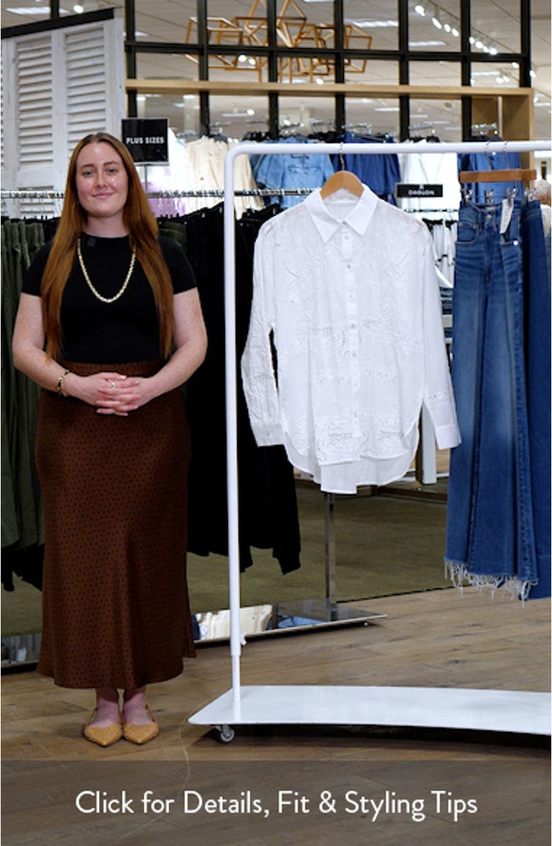 Para Guipure Lace Cotton Button-Up Shirt, sales video thumbnail