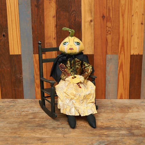 Gallerie Ii Effie Pumpkin Head Joe Spencer Gathered Traditions Halloween Art Doll Figure In Multi