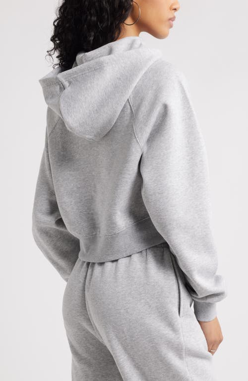 Bp. Crop Hoodie In Grey Soft Heather