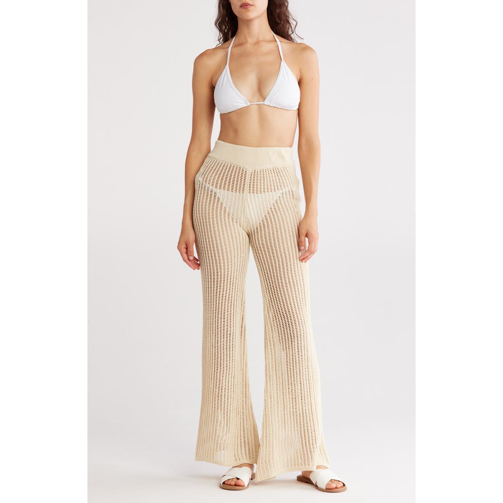 Shop Elan Open Knit Wide Leg Cover-up Pants