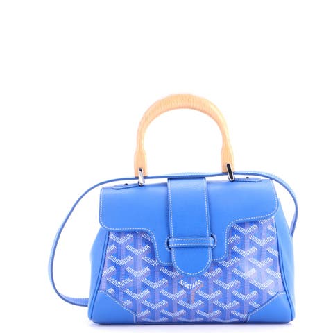 Saigon Top Handle Bag Coated Canvas with Leather Mini