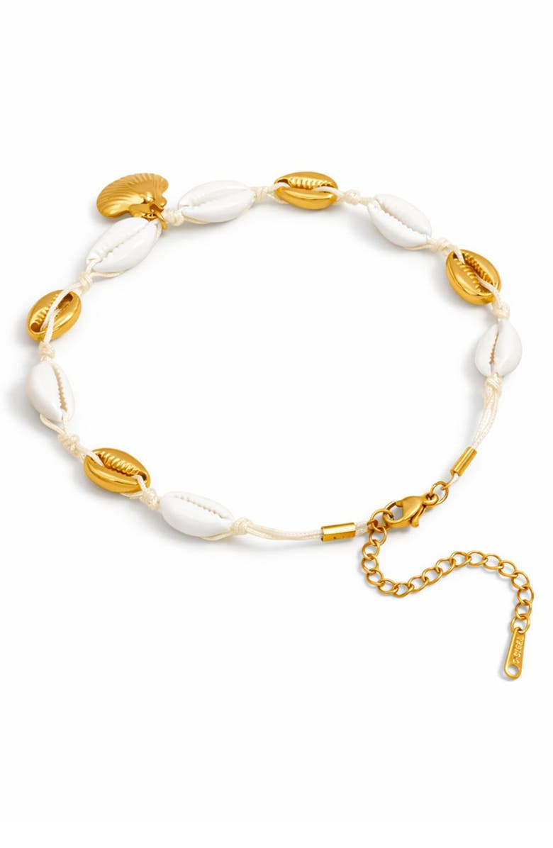 REBL Mixed Shell Charm Anklet, Alternate, color, 