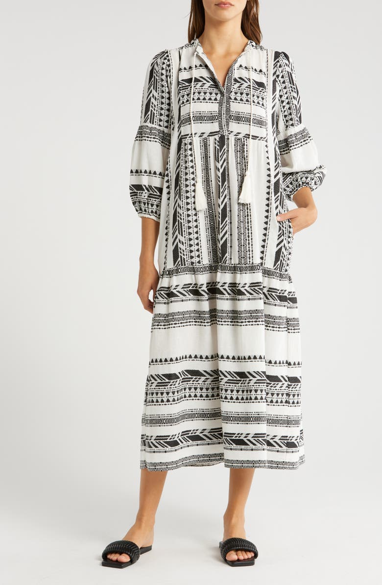 Elan Embroidered Cotton Blend Cover-Up Dress, Main, color, 