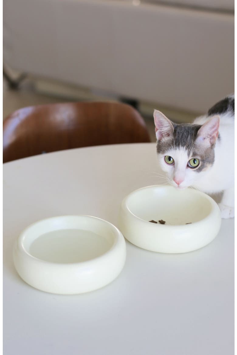 Halo Cat Bowl, Alternate, color, WHITE