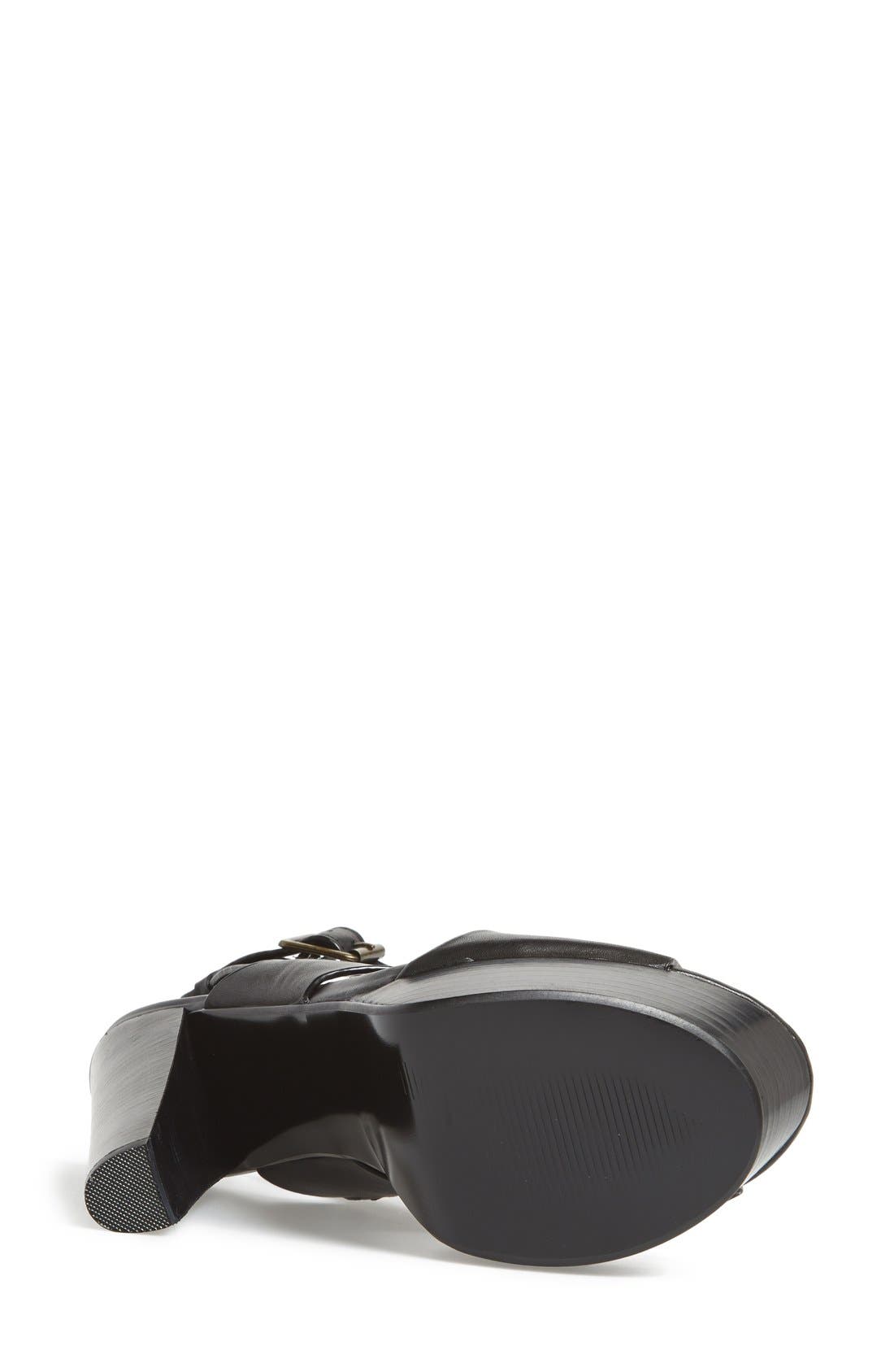 'Dezzzy' Leather Ankle Strap Sandal, Alternate, color, BLACK LEATHER