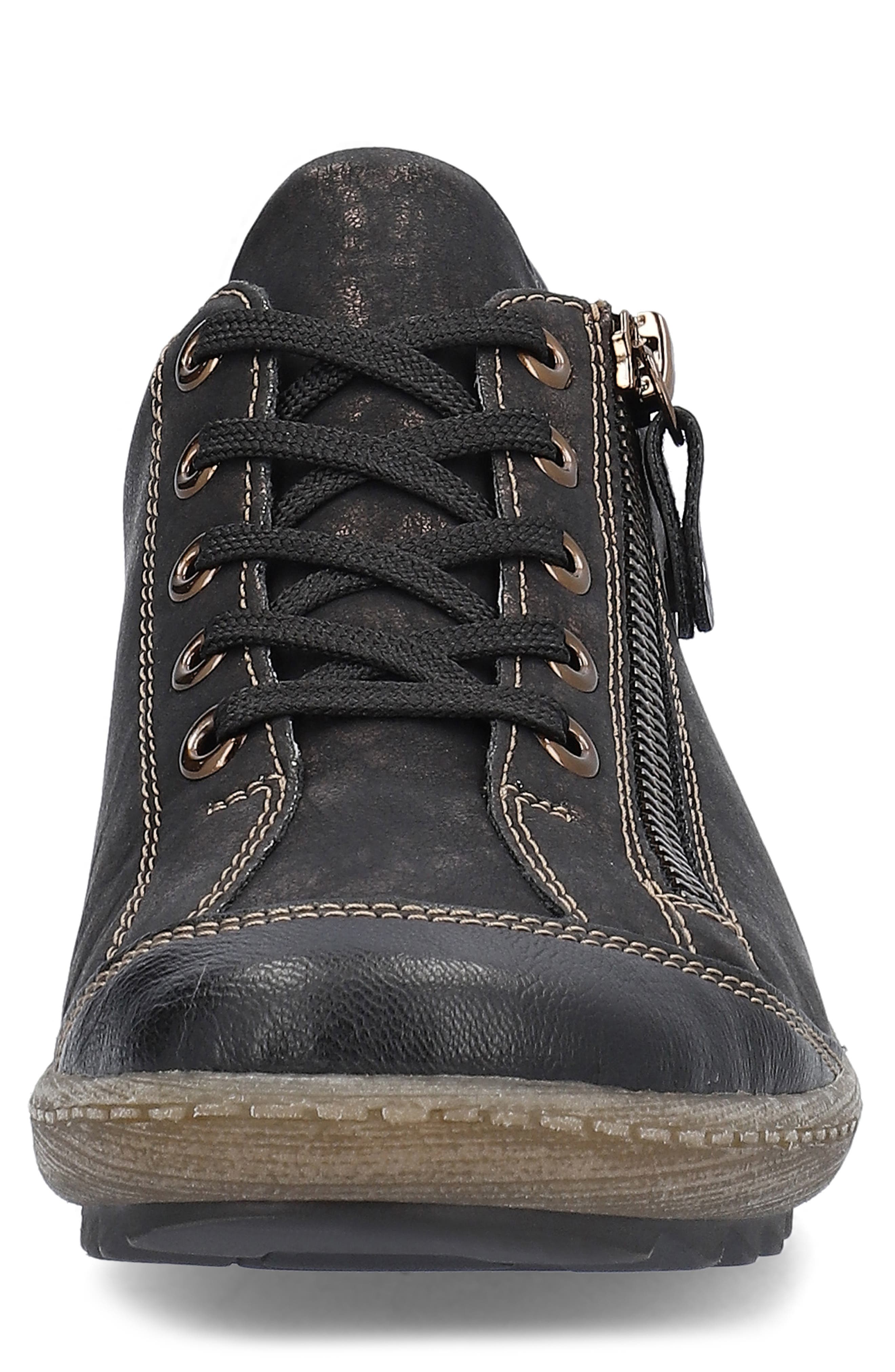 Liv 02 Sneaker, Alternate, color, SCHWARZ/ SCHWARZ ANTIQUE
