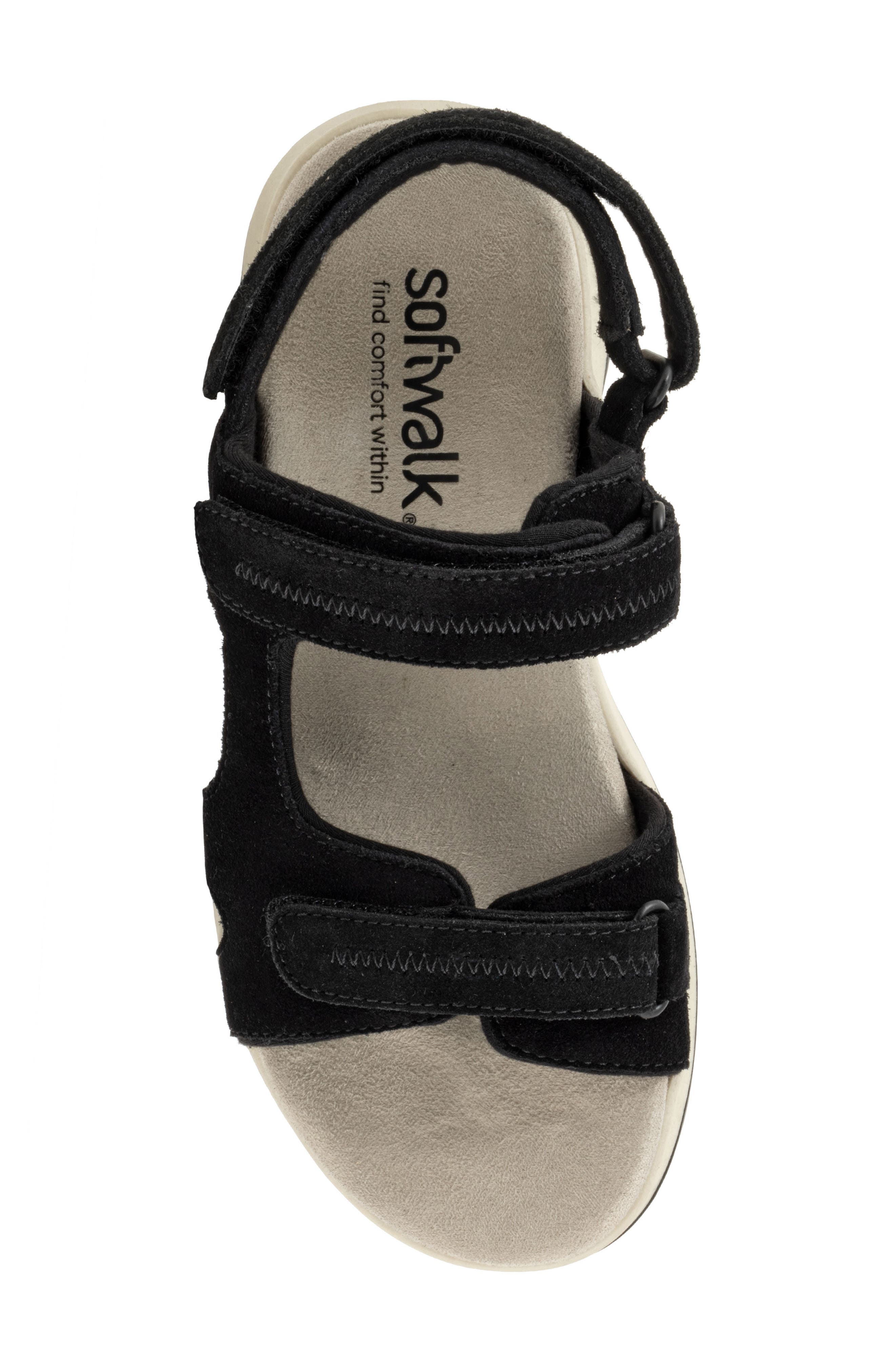 SoftWalk<sup>®</sup> Olani Slingback Sandal, Alternate, color, Black Suede