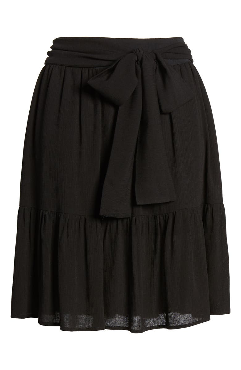 GIBSONLOOK Gibson x Hi Sugarplum! Capri Tiered Tie Front Summer Skirt, Alternate, color, 