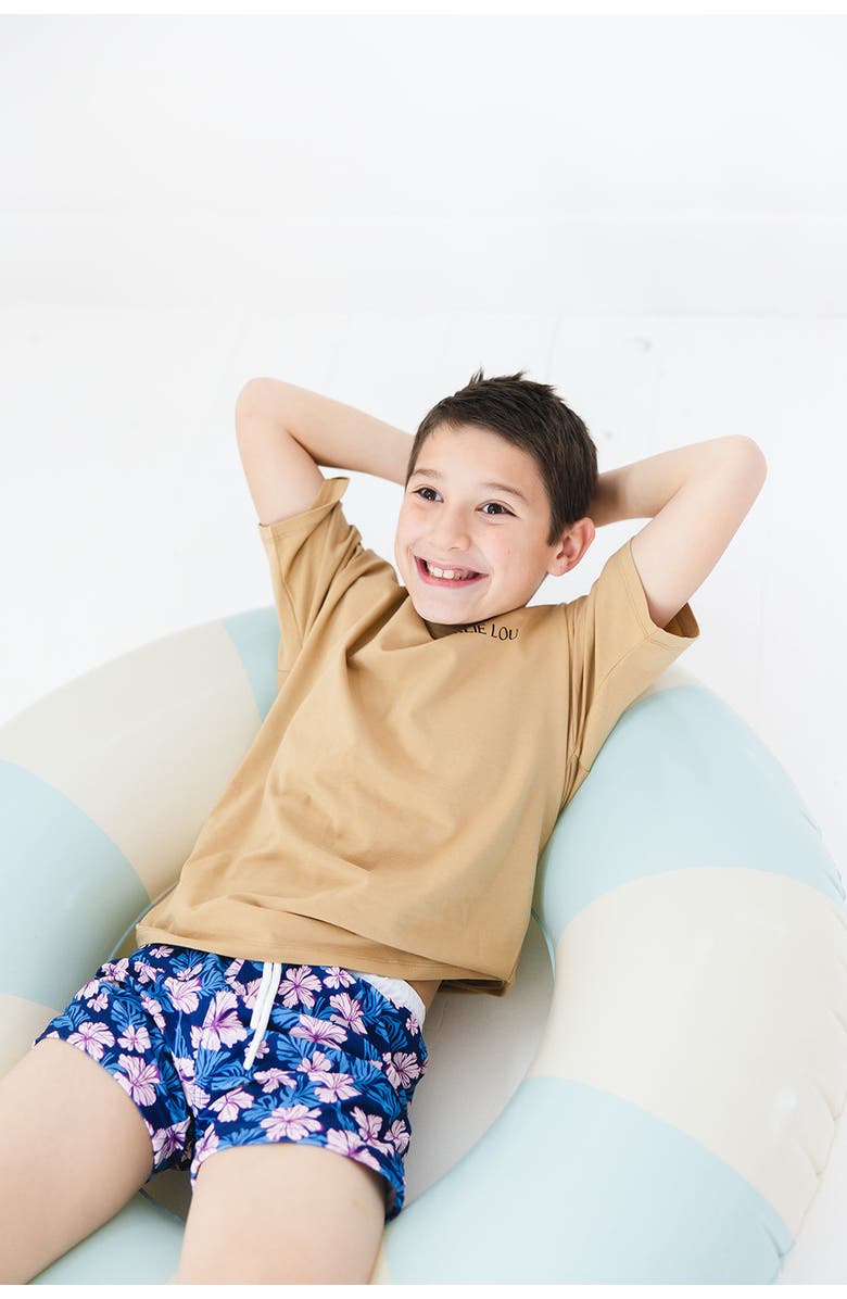 Charlie Lou Baby<sup>®</sup> Twilight Blossoms Swim Shorts, Alternate, color, Blue And Pink