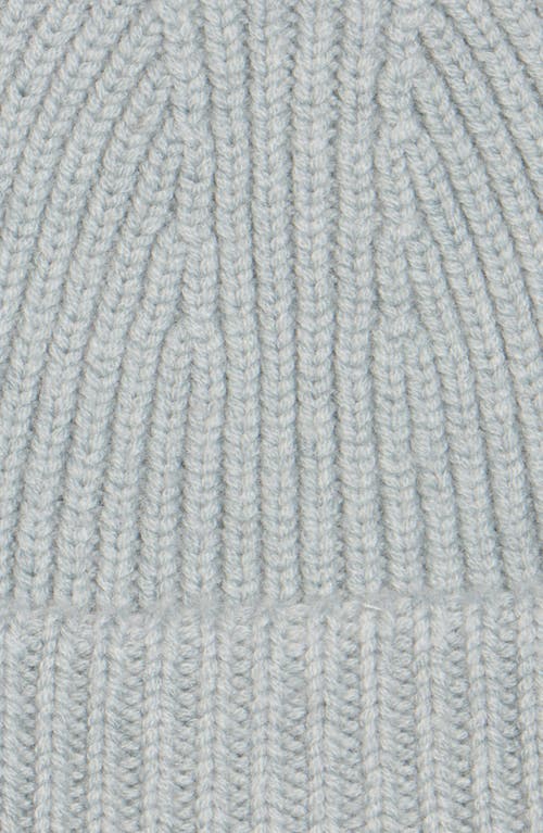 Acne Studios Pansy Face Patch Wool & Yak Hair Blend Beanie In Blue