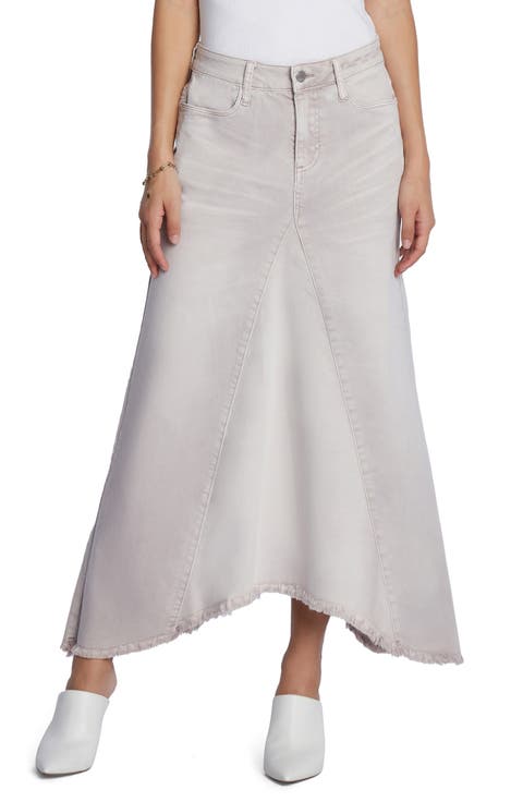 Selma Pieced Asymmetric Denim Maxi Skirt