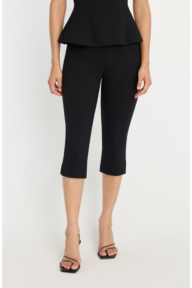Soft Stretch Pull-On Ponte Capris, Main, color, BLACK001