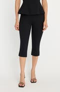 Good American Soft Stretch Pull-On Ponte Capris