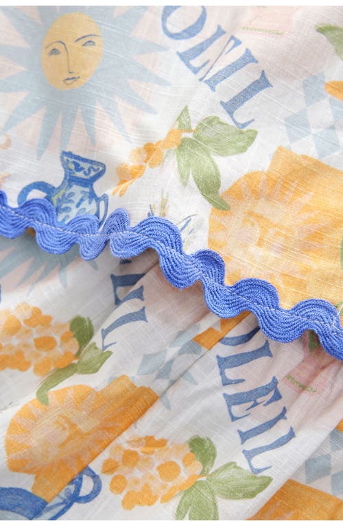 Next Kids' Sunny Vibes Short Sleeve Cotton Button-up Shirt & Pull-on Shorts Set In Multi