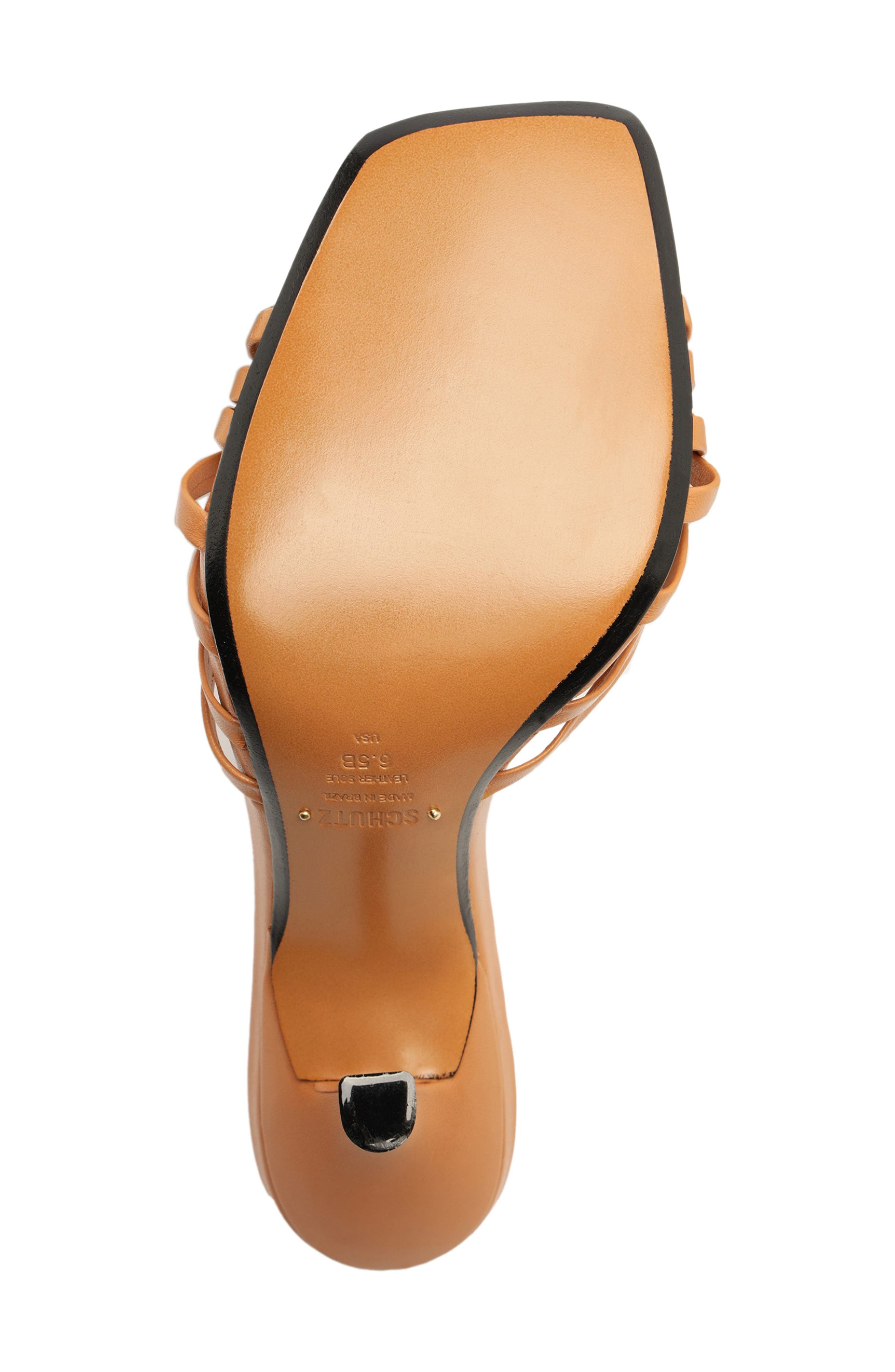 Schutz Tara Leather Mule, Alternate, color, Earth Clay